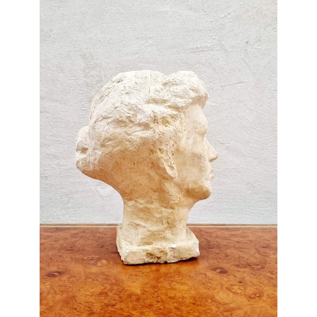 Sculptured Plaster Female Modelled Head, Italy, 1950s For Sale - Image 11 of 13