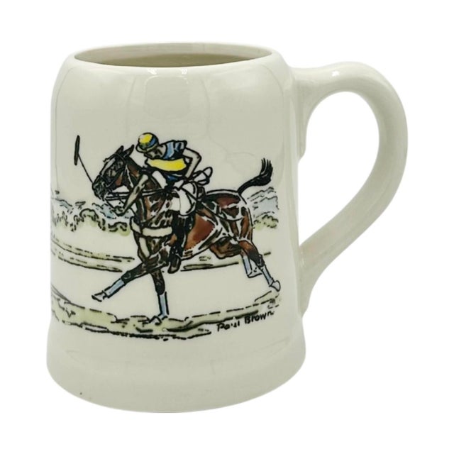 Vintage Paul Brown Equestrian Polo Player Ceramic Mug For Sale - Image 12 of 12