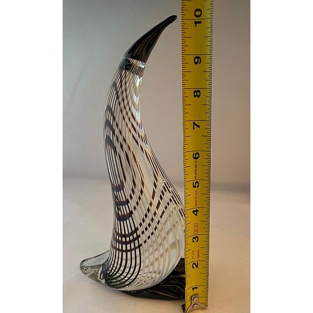 1950s Italian Dino Martens "Bianco Nero" Murano Glass Penguin For Sale - Image 11 of 11