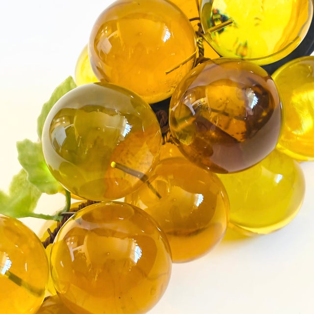 Large Mid Century Yellow Lucite Grape Cluster, 1960s For Sale In San Francisco - Image 6 of 10