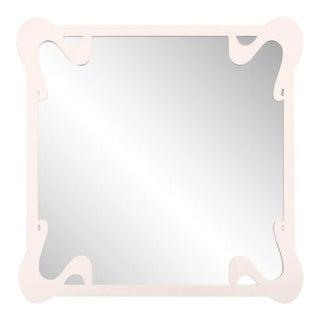 Fleur Home Carnival St. Roch Square Mirror in Frosted Petal, 30x30 For Sale