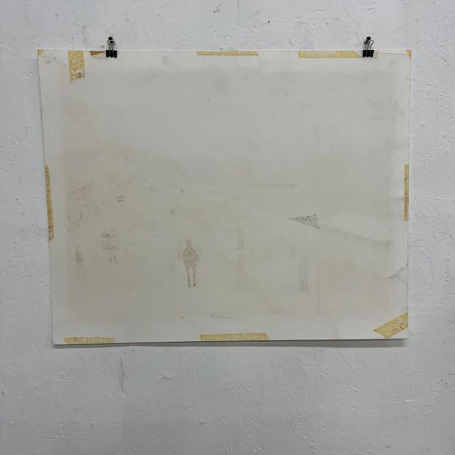 Vintage Francois Ledan Folk Art Ocean Landscape Lithograph by Fanch For Sale In San Diego - Image 6 of 13