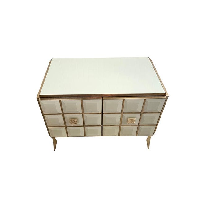 2-Door Sideboard in Ground Glass, 1980s For Sale - Image 3 of 8