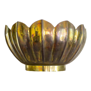 Large Brass Lotus Planter or Bowl