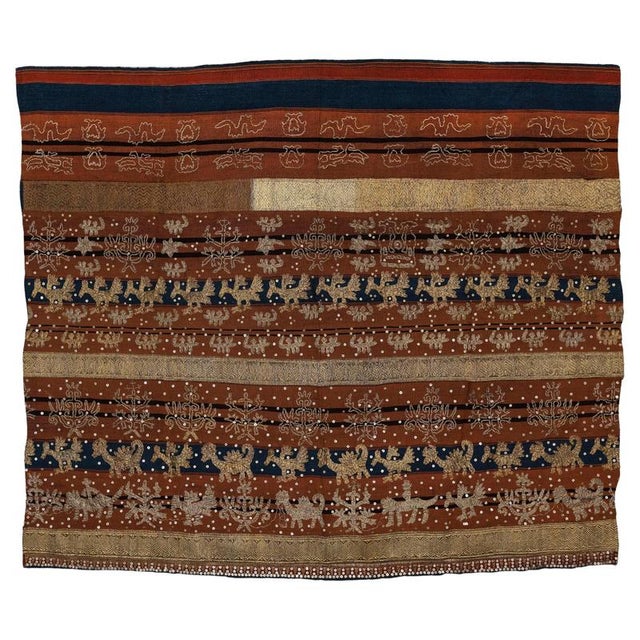 Metal Mid-Century Tapis of Lampung Ceremonial Cloth, Indonesia For Sale - Image 7 of 7