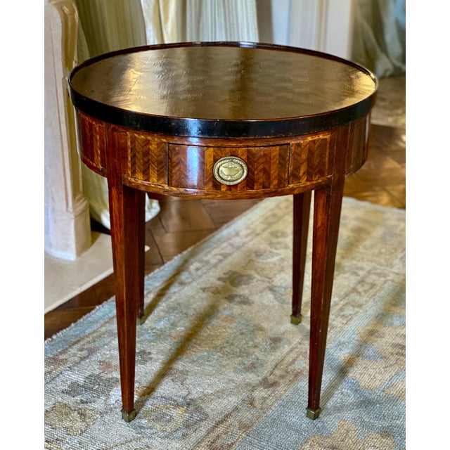 Exquisite 19th C Italian Louis XVI Style Gueridon / Game Table. Beautifully executed the wood marquetry of this table...