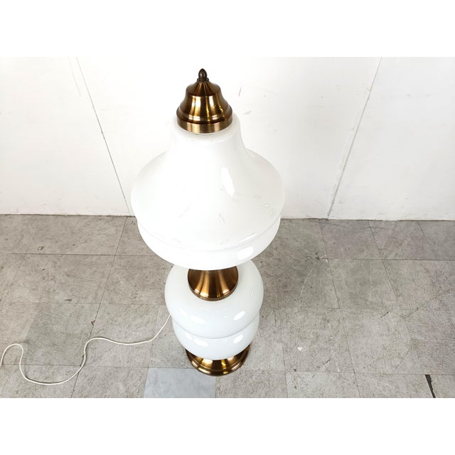 1960s Vintage Floor Lamp in Brass and Glass from Mazzega, 1960s For Sale - Image 5 of 10