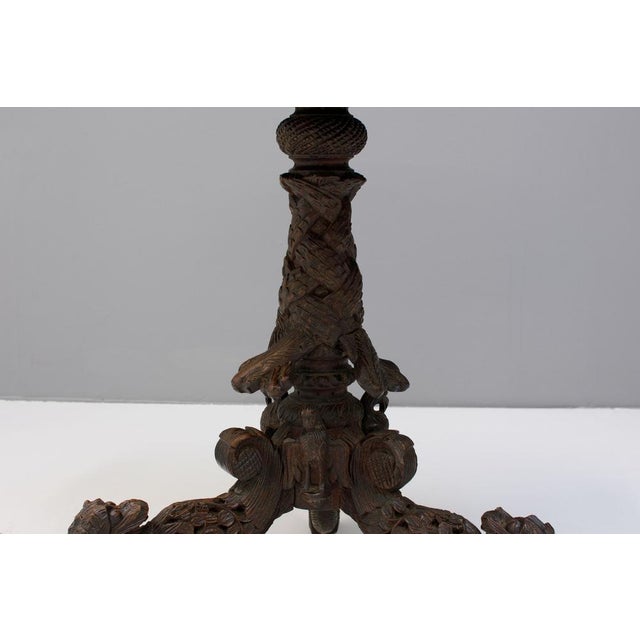 Carved Occasional Table, 1890s For Sale - Image 6 of 8