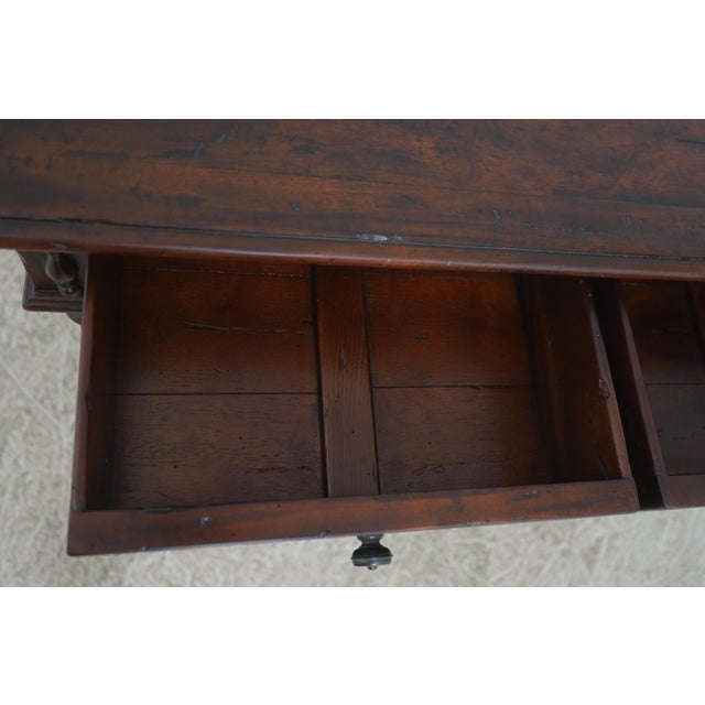 Theodore Alexander Theodore Alexander Mahogany 2 Tier 2 Drawer Console Table For Sale - Image 4 of 18