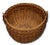 Antique Late 19th Century American Hand Woven Ash Wood Splint Swing Handle Carry Basket - Nice Color & Patina For Sale - Image 4 of 18