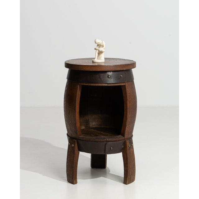 Early 20th Century Oak Barrel Bar Table For Sale - Image 9 of 12