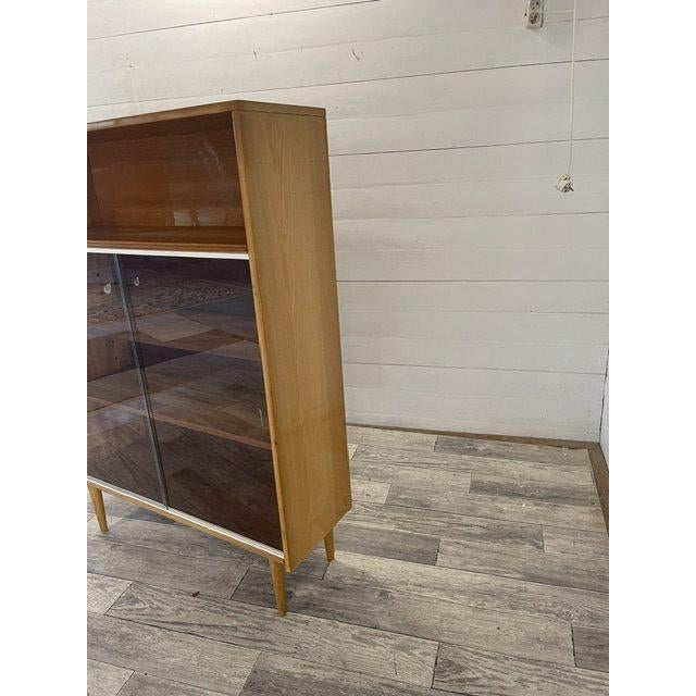 Glass Vintage Bookcase from Novy Domov, 1975 For Sale - Image 7 of 11