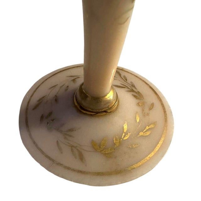 Vintage Cambridge Crown Tuscan Charleton Pink Opaque Glass Vase by Abels Wasserberg and Company For Sale - Image 4 of 9