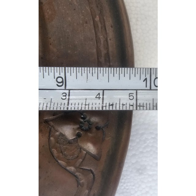 Metal Roycroft Arts & Crafts Copper Charger – Hand‑Hammered, Mission Era 1900s For Sale - Image 7 of 17