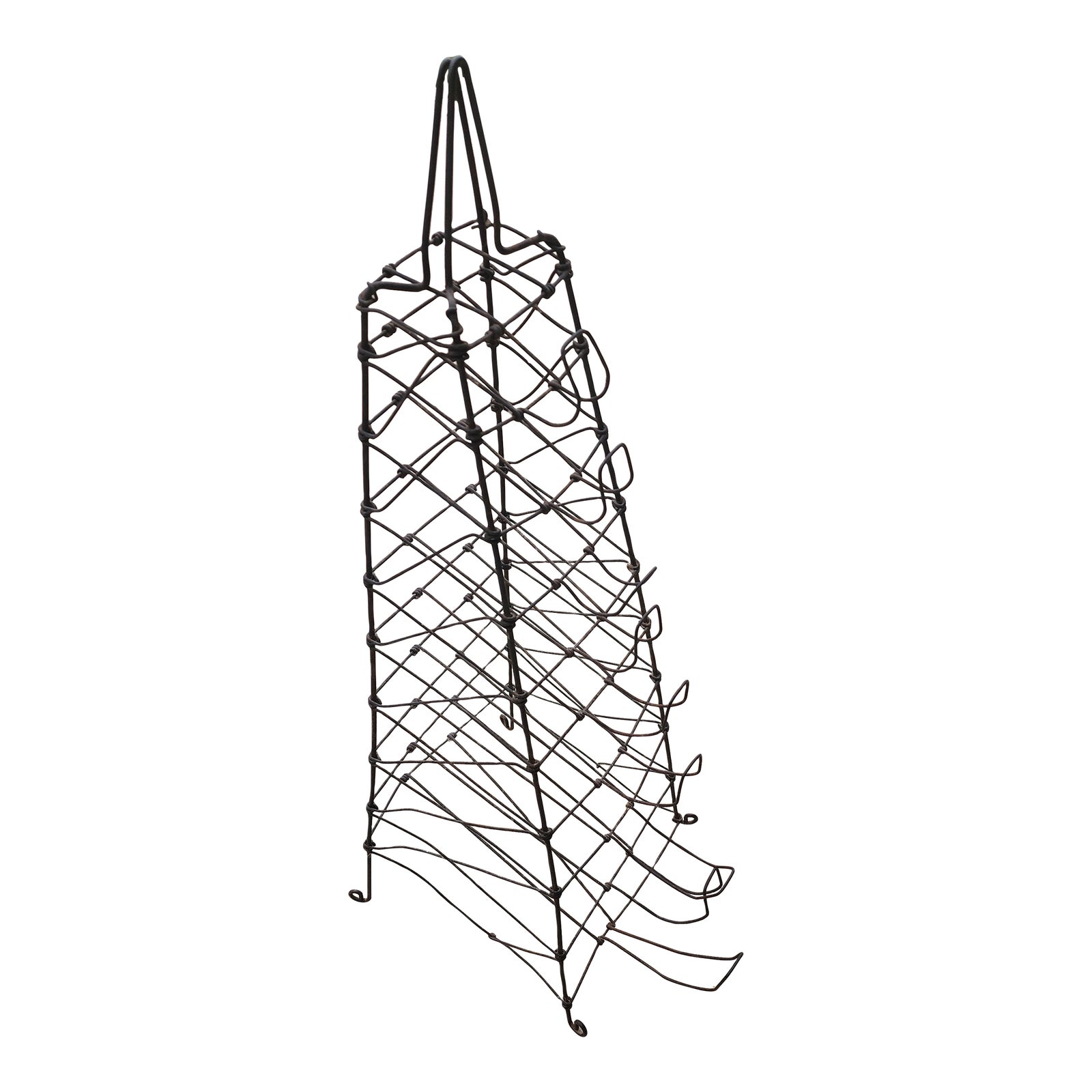 Primitive Antique. Mercantile Wire Paper Rack | Chairish