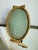 French Antique French Neoclassical Style Gilt Brass Swivel Vanity Frame Ribbon Bow Crest Tabletop Display Frame For Sale - Image 3 of 8