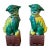 Pair of Vintage Colorful Small Chinese Porcelain Foo Dogs For Sale