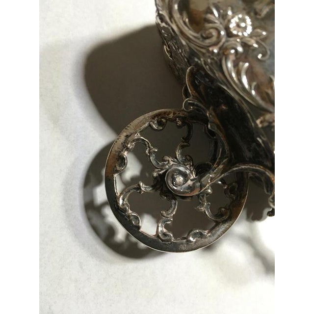 Late 19th Century Baroque Sterling Silver Box Little Love Cart, Italy, 1890 For Sale - Image 14 of 18