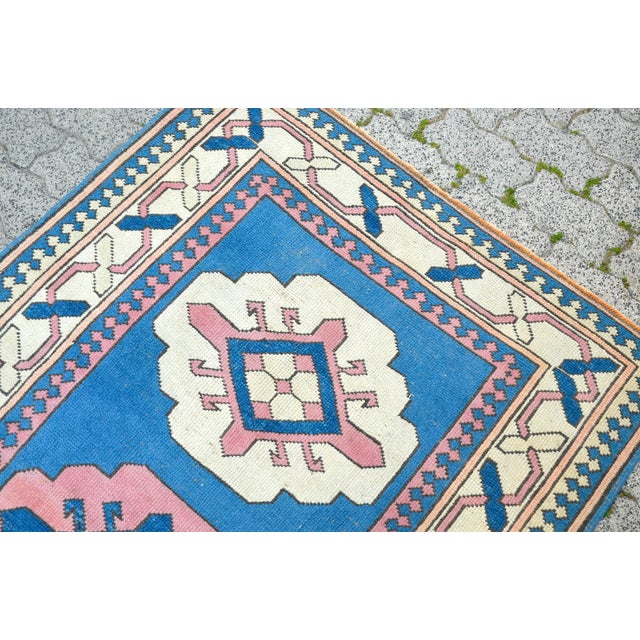 Nomadic Turkish Handmade Rug For Sale - Image 4 of 11