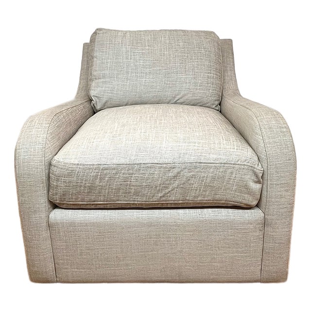 Kravet Club Chair Gray Upholstered For Sale