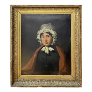 19th-Century Portrait of a Woman in a Lace Bonnet