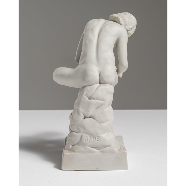 19th Century French Antique White Bisque Porcelain Figure of Spinario For Sale - Image 13 of 15