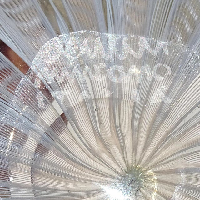 Venini Bianconi Murano Signed Taupe Gray Opal White Zanfirico Italian Art Glass Fazzoletto Vase For Sale In Orlando - Image 6 of 6