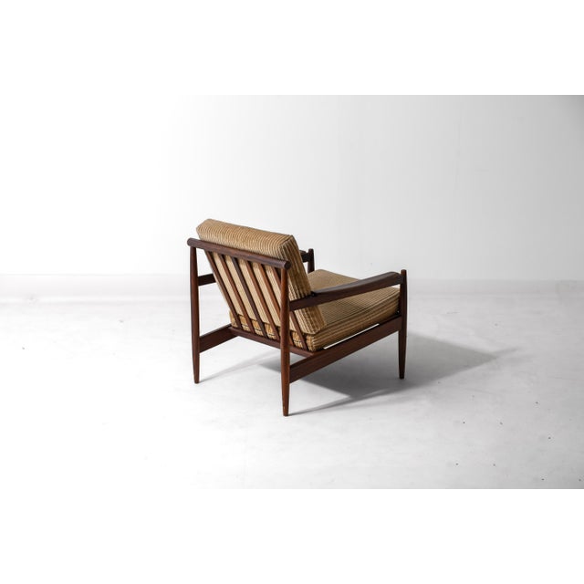 Brown Danish Lounge Chair in Teak and Corduroy, 1960s For Sale - Image 8 of 13