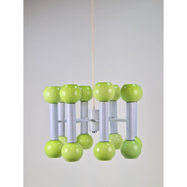 Green Vintage Pendant Lamp by Scolari, Italy, 1970s For Sale - Image 8 of 14