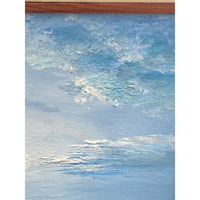 Nautical Vintage W. Sherman Lighthouse Oil on Canvas Painting Framed Coastal Nautical Art For Sale - Image 3 of 9
