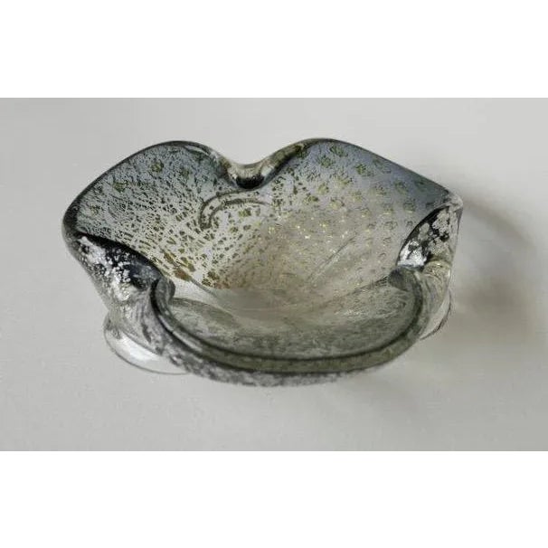 1960s C.1960s Italian Hand-Blown Murano by Archimede Seguso Smoke With Gold Leaf Inclusions For Sale - Image 5 of 10