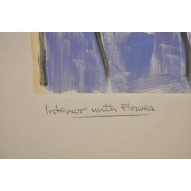 Arthur Krakower Arthur Krakower Monotype "Interior W/ Flowers" C.2004 For Sale - Image 4 of 6