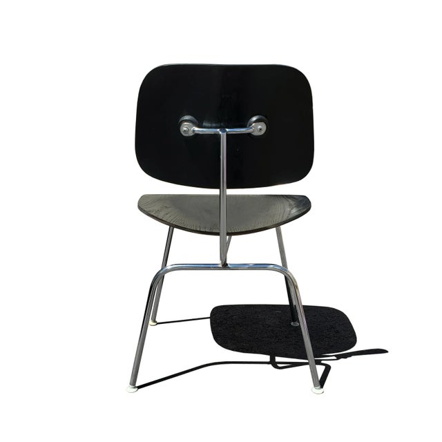 Black A Black Mid-Century Modern Eames Dcm Chairs For Sale - Image 8 of 10