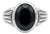 Black Onyx Signet Ring, Black Gemstone Ring for Men, Size 7 For Sale