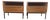 Ethnicraft Teak Nightstands With Black Metal Legs (Pair) For Sale