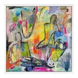 Abstract Figurative Painting Framed Titled "We" For Sale