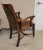 French Art Nouveau Walnut Office Desk Arm Chair For Sale - Image 4 of 10