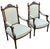 French Pair of Antique French Hand-Carved Louis XVI Style Armchairs For Sale - Image 3 of 11