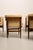 Metal Italian Dining Cream Leather and Brown Wood Easy Chairs, 1960s, Set of 6 For Sale - Image 7 of 11