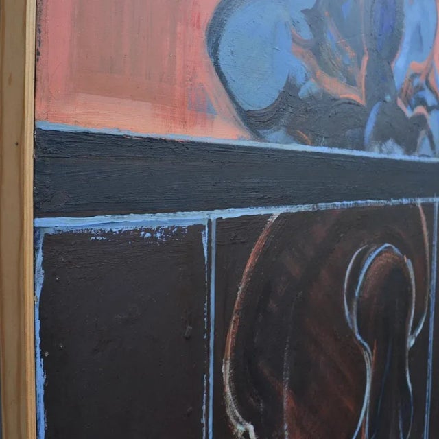 John Kaine, Seated Figure, 1961, Acrylic on Board For Sale - Image 6 of 9