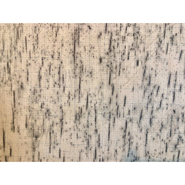 Abstract Expressionism Katherine Porter, Abstract Expressionist Pencil Drawing Pierced Paper Painting Pattern Decoration For Sale - Image 3 of 12