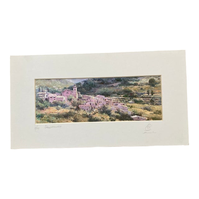 Painting of a Village in Majorca. Purchased in Majorca Spain. For Sale