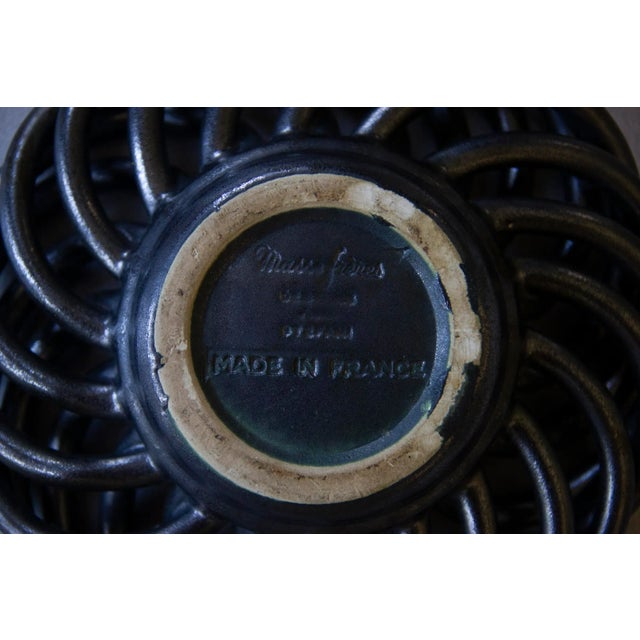 1960s Signed Vallauris Fréres Massier Woven Ceramic Bowl For Sale In Los Angeles - Image 6 of 7