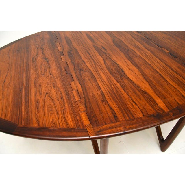 Danish Vintage Gate Leg Dining Table attributed to Niels Koefoed from Koefoeds Hornslet, 1960s For Sale - Image 9 of 13