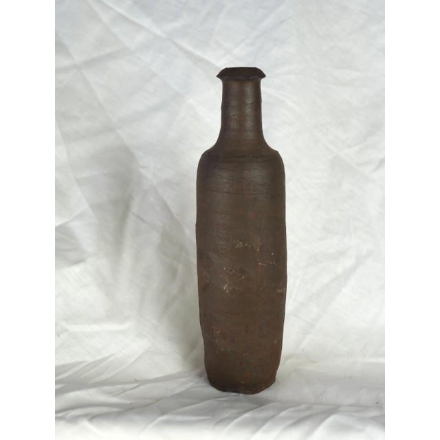 19th French Ger Norman stoneware bottle (small type 1). Empty. Ger stoneware bottles have been produced in Normandy and...
