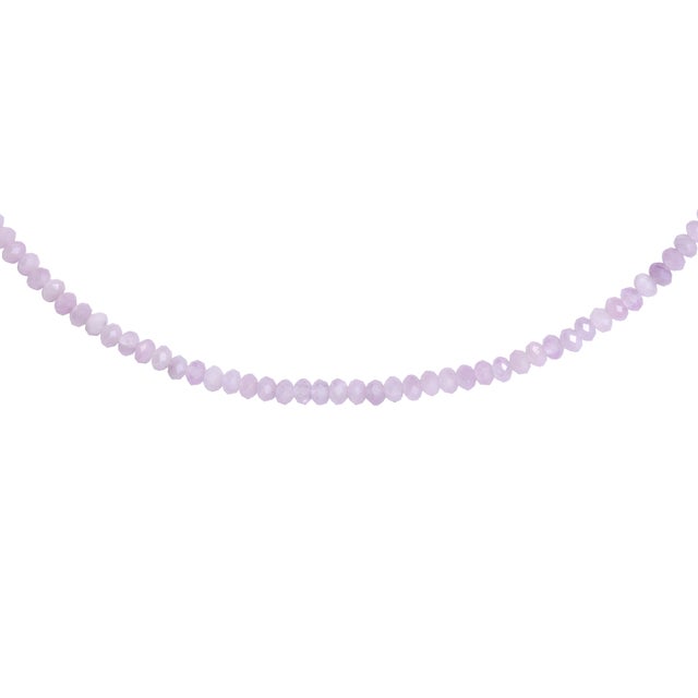 Metal Kunzite 18k Gold Necklace For Sale - Image 7 of 8