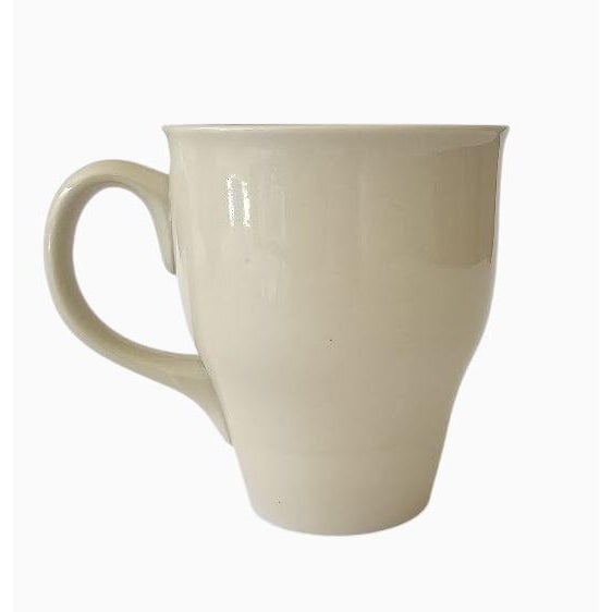 Mid-Century Modern Russel Wright Oneida 4-1/2" Tall Mug in Linen White - New - Unused - Euc For Sale - Image 3 of 5