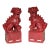 Pair of Large Maroon Color Foo Dogs For Sale