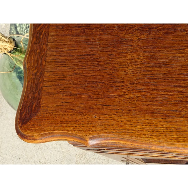 Vintage Rustic Dark Oak Buffet, 1980s For Sale - Image 10 of 18
