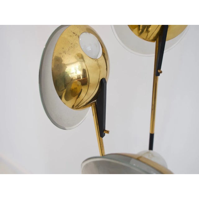 Metal, Wood, & Brass Floor Lamp with Five Lights from Stilnovo, 1950s For Sale - Image 10 of 12
